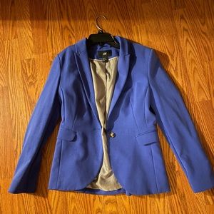 Blue H&M Work Knit & Lined Blazer